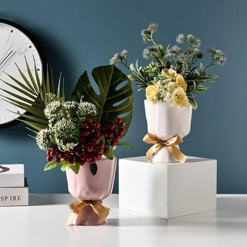 Mini Bowknot Planter for Aesthetic Spaces