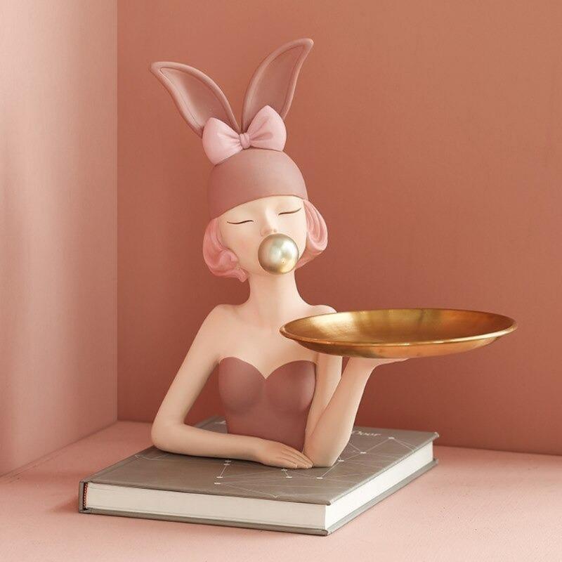 Bubblegum Girl Sculpture Decor