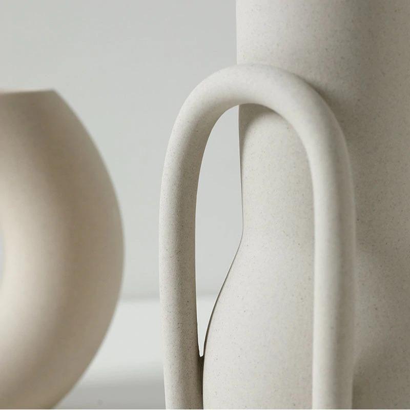 Ivory Ceramic Vase - Handcrafted