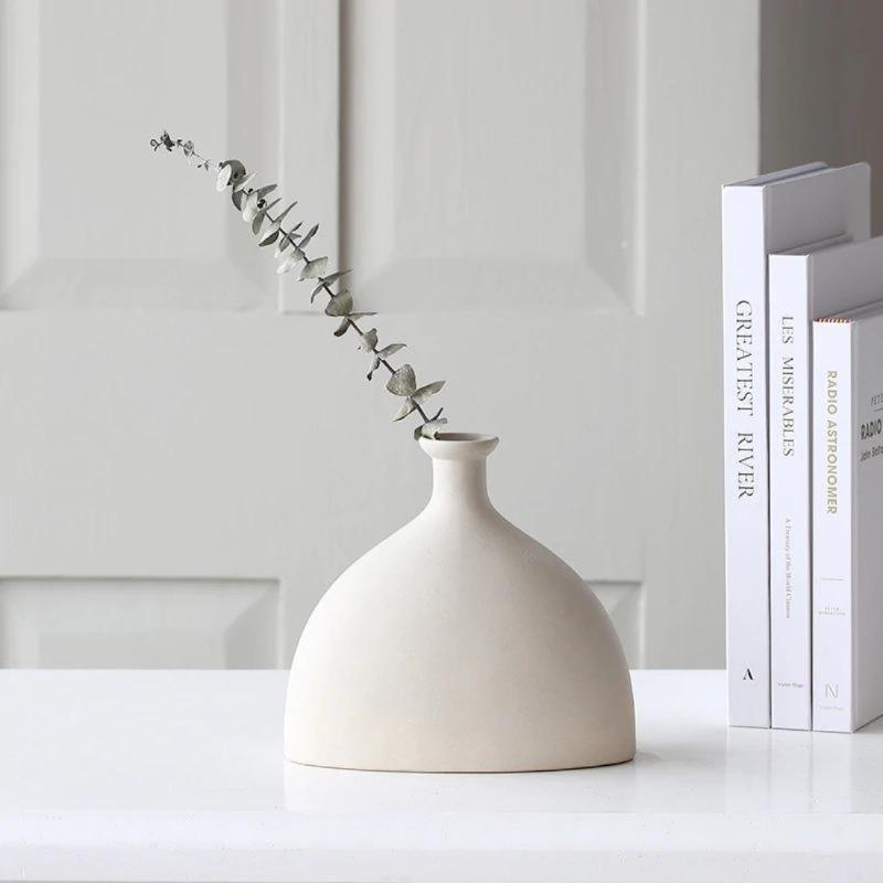 Ivory Ceramic Vase - Handcrafted