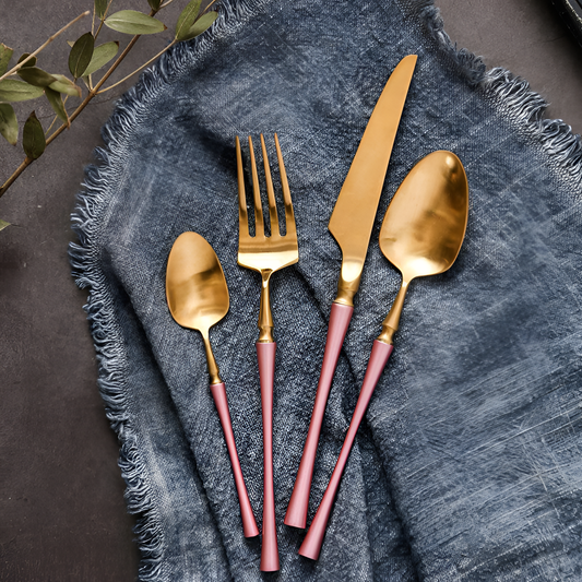 Pink Antique Style Pink Cutlery Set | Tableware | NordicAbode.com