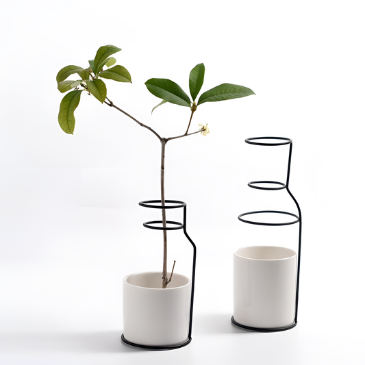 Set Gold Plated Ceramic Vases | Vases | NordicAbode.com