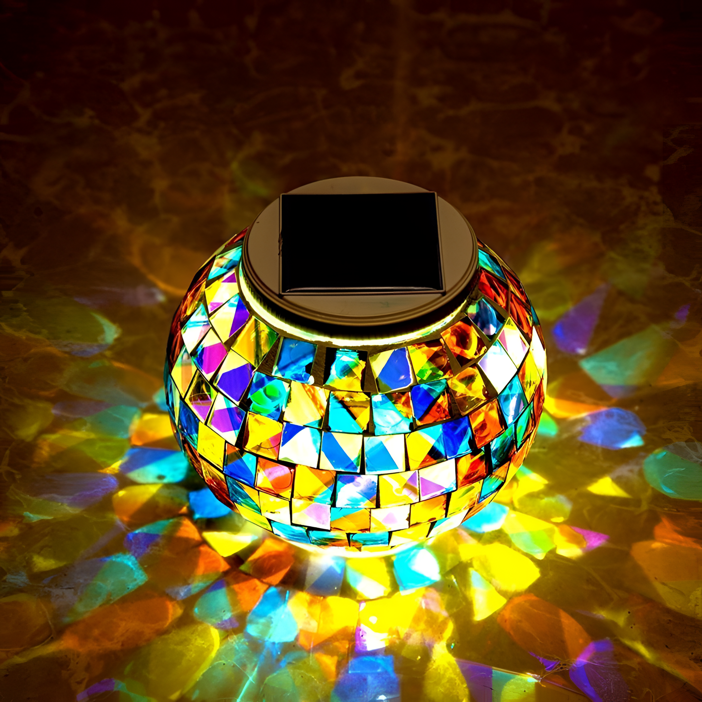 Mosaic Color-Changing Solar Garden Light | Outdoor Lighting | NordicAbode.com