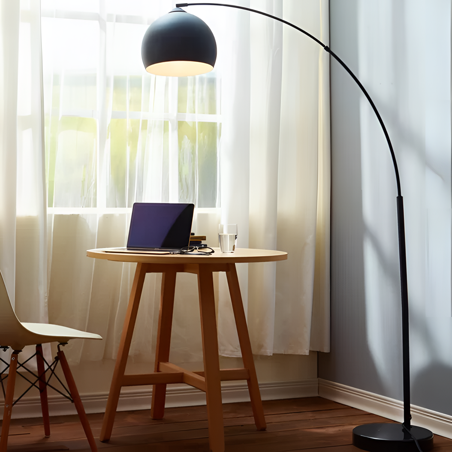 Perlis Elegant Gold Arched Floor Lamp | Lighting | NordicAbode.com