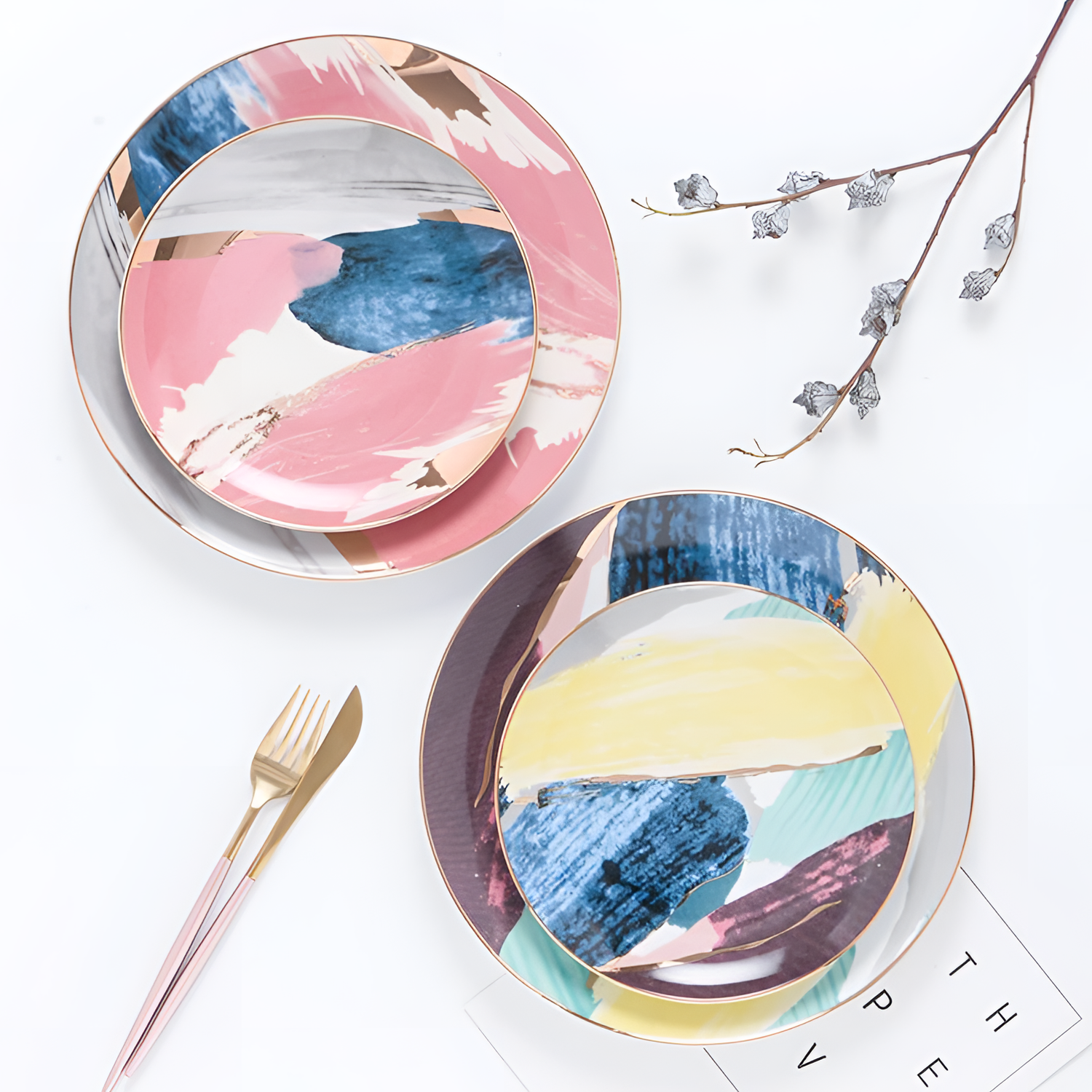 Stroke Artistic Dinner Plates | Tableware | NordicAbode.com