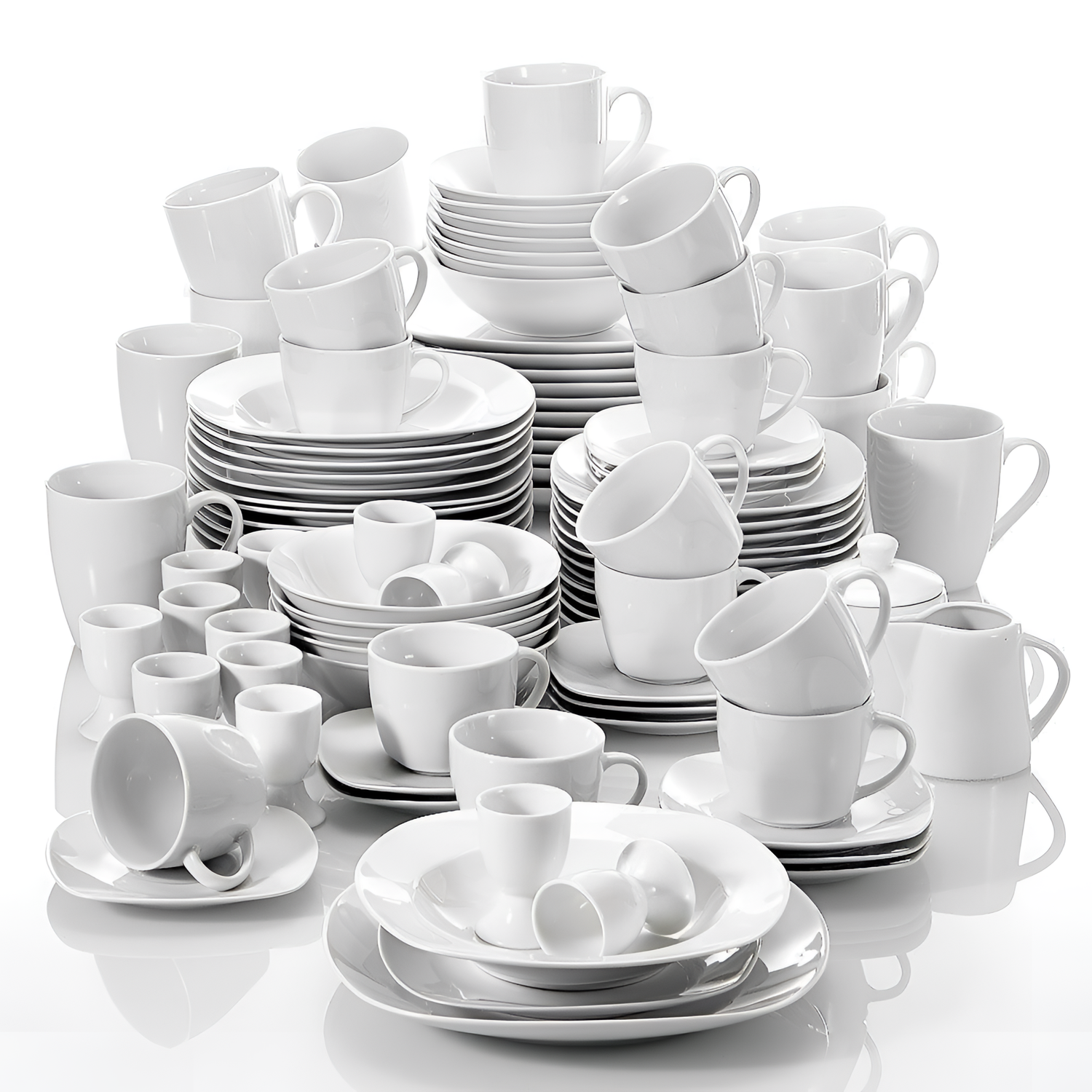 Series 100-Piece Porcelain Dinner Set | Dinnerware | NordicAbode.com