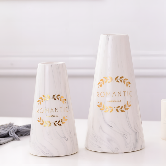 Romantic Marble Vase for Tabletop Decor | Vases | NordicAbode.com