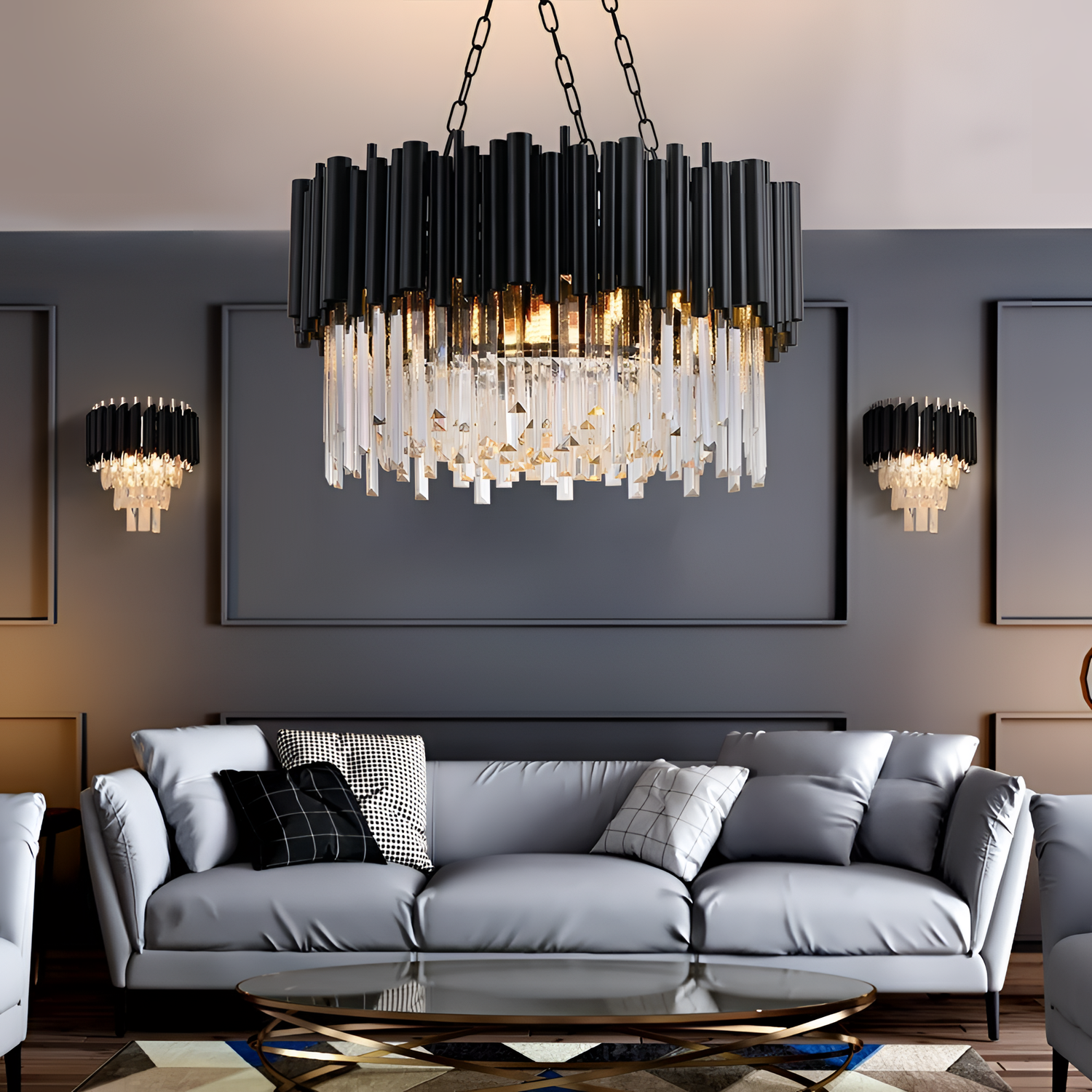 Black Luxurious Black Wyvern Chandelier | Lighting | NordicAbode.com