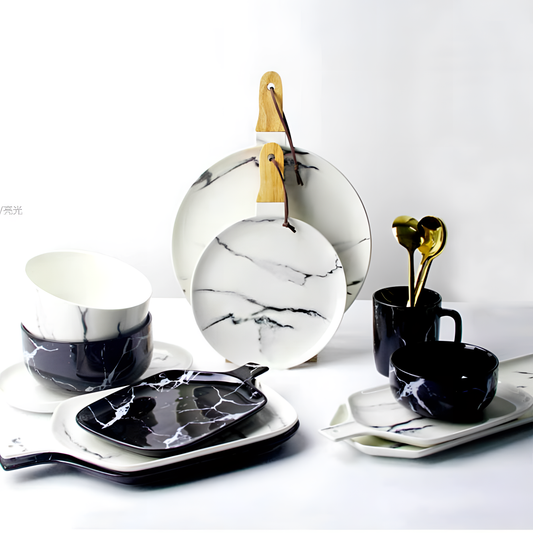 Charm Marble Dinnerware Set | Dinnerware | NordicAbode.com