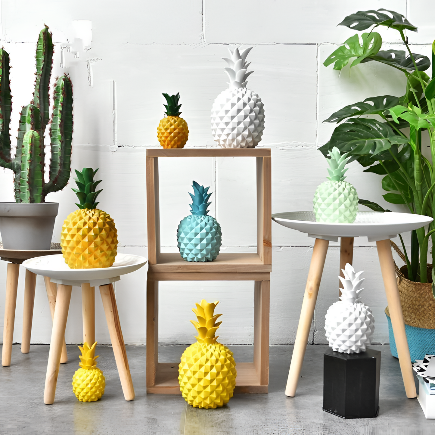 Resin Pineapple Resin Accessories | Accents | NordicAbode.com