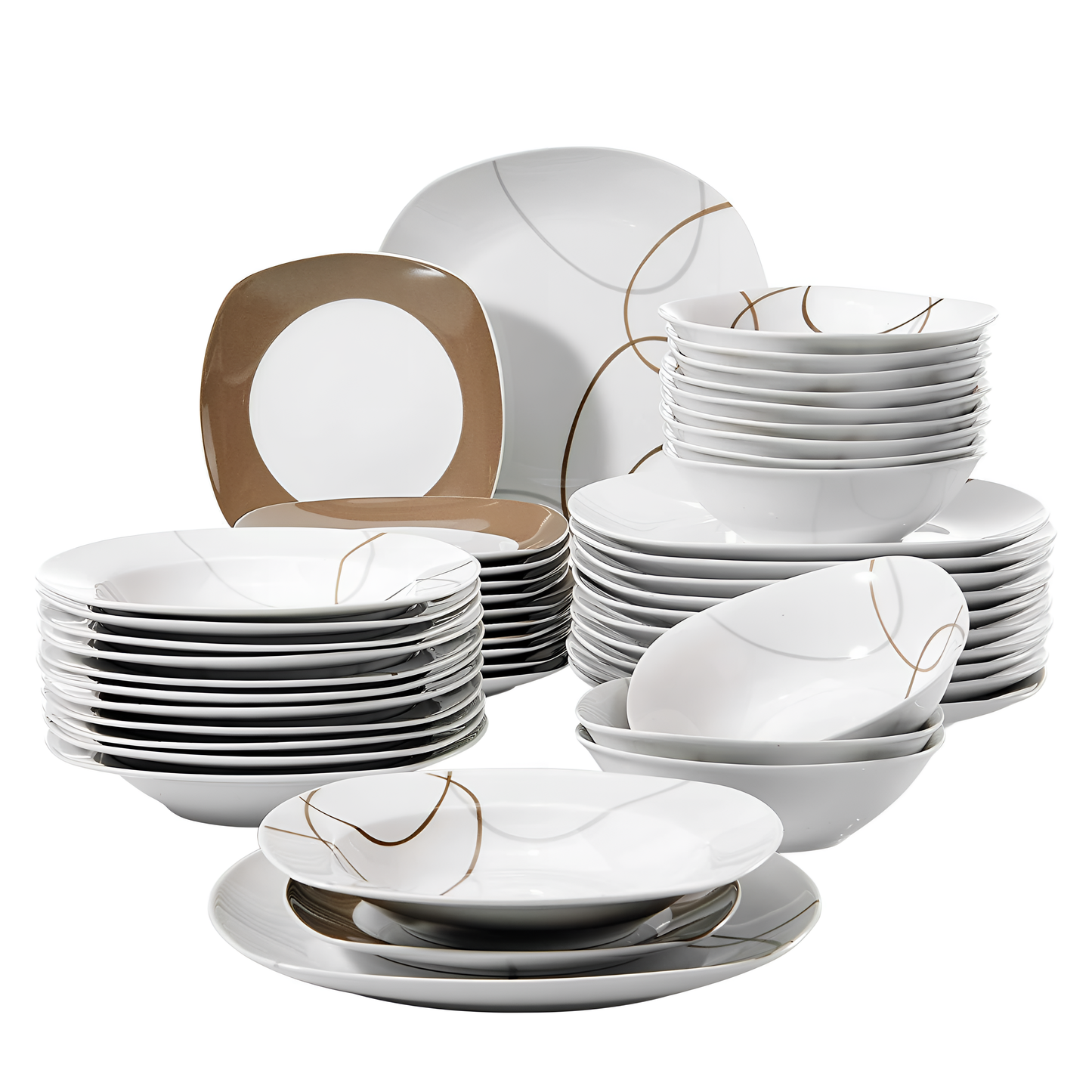 Nikita 24-Piece Porcelain Dinner Set | Dinnerware | NordicAbode.com