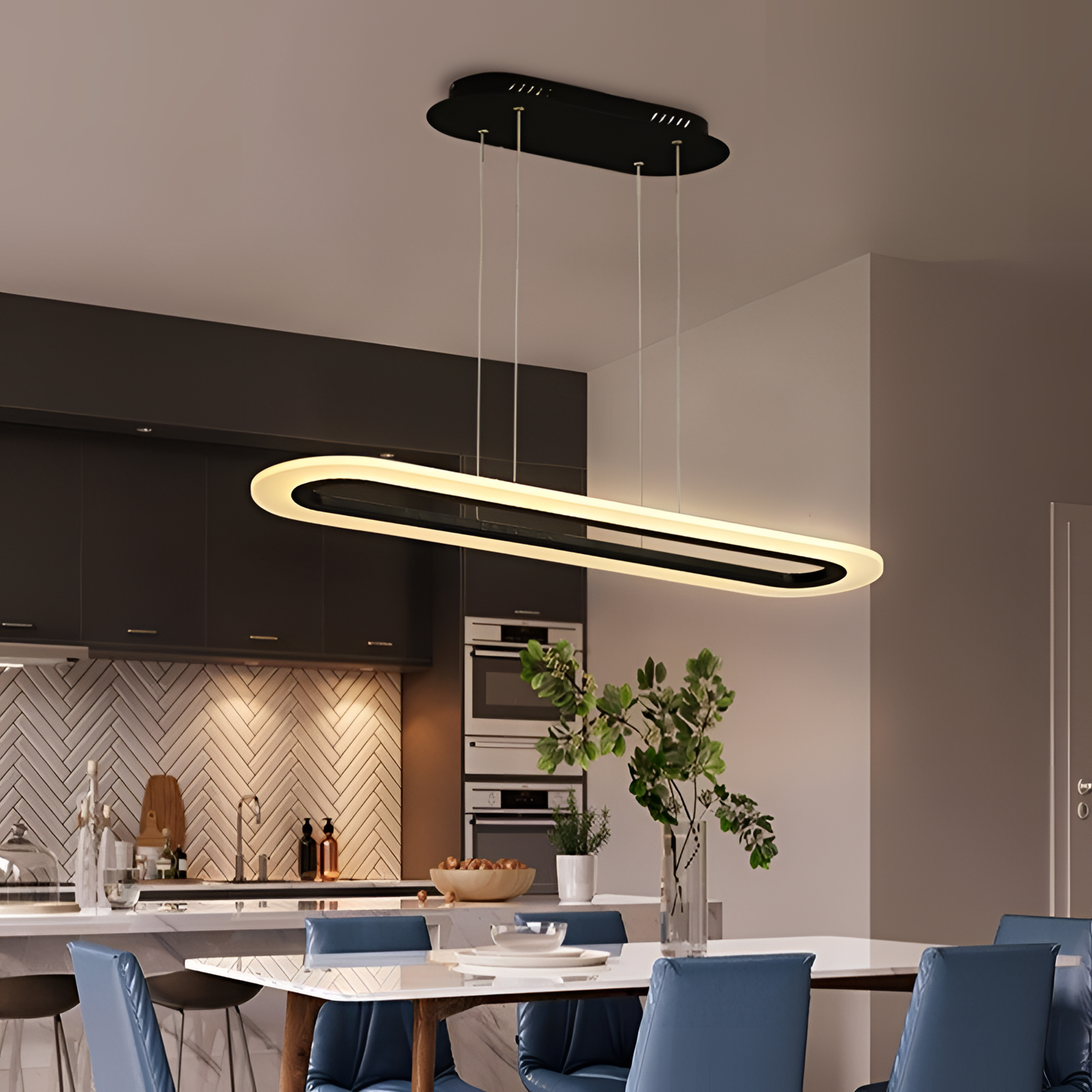 Modern Sleek Pendant Light - LED Bulbs | Lighting | NordicAbode.com