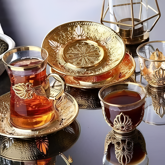 Zinc Turkish Tea Cup Set | Serveware | NordicAbode.com