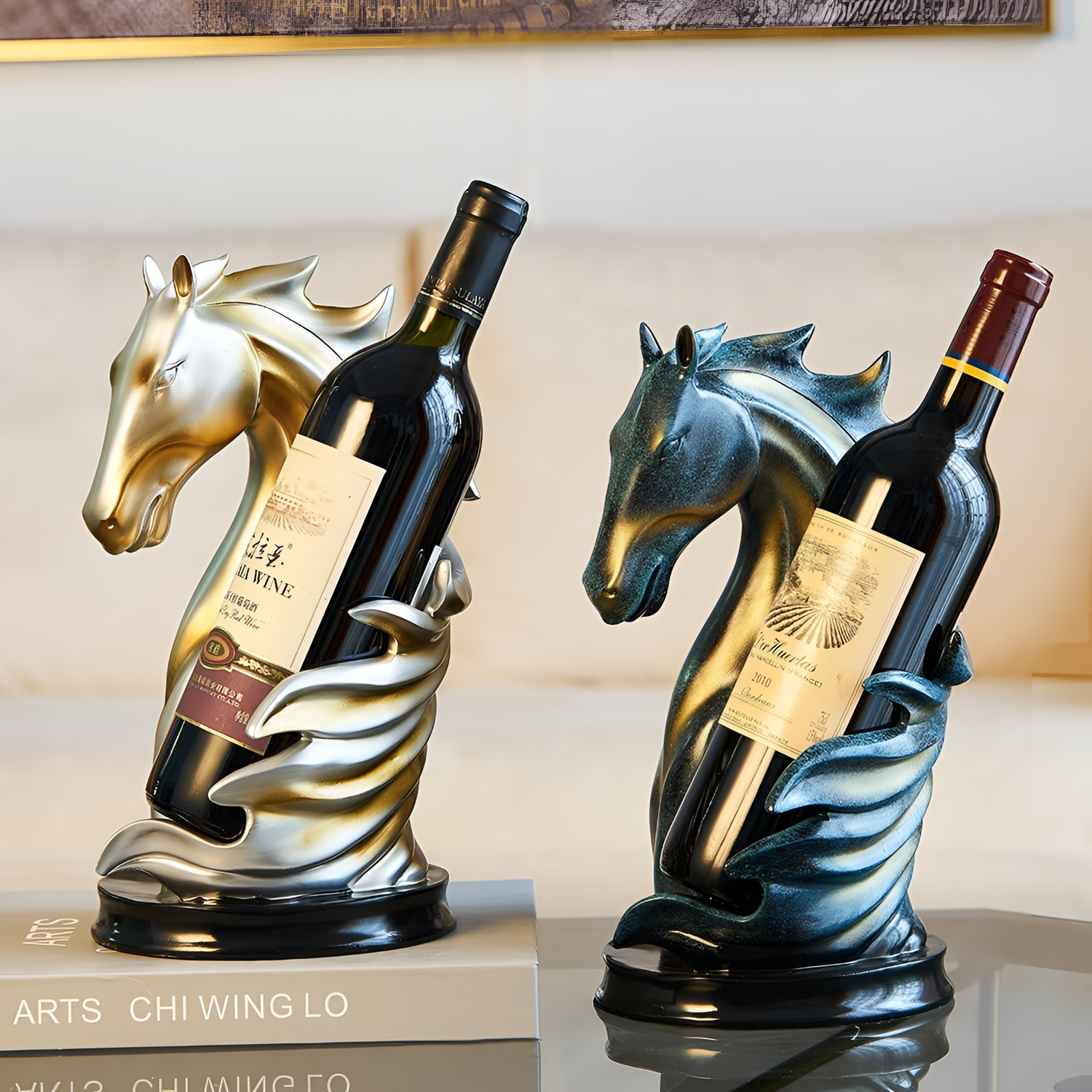 Horse-Shaped Artisan Horse Wine Holder | Home Accents | NordicAbode.com