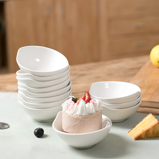 Ramekin 12-Piece Ivory Porcelain Ramekin Set | Tableware | NordicAbode.com