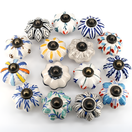 Euro Bohemian Ceramic Knobs | Hardware | NordicAbode.com