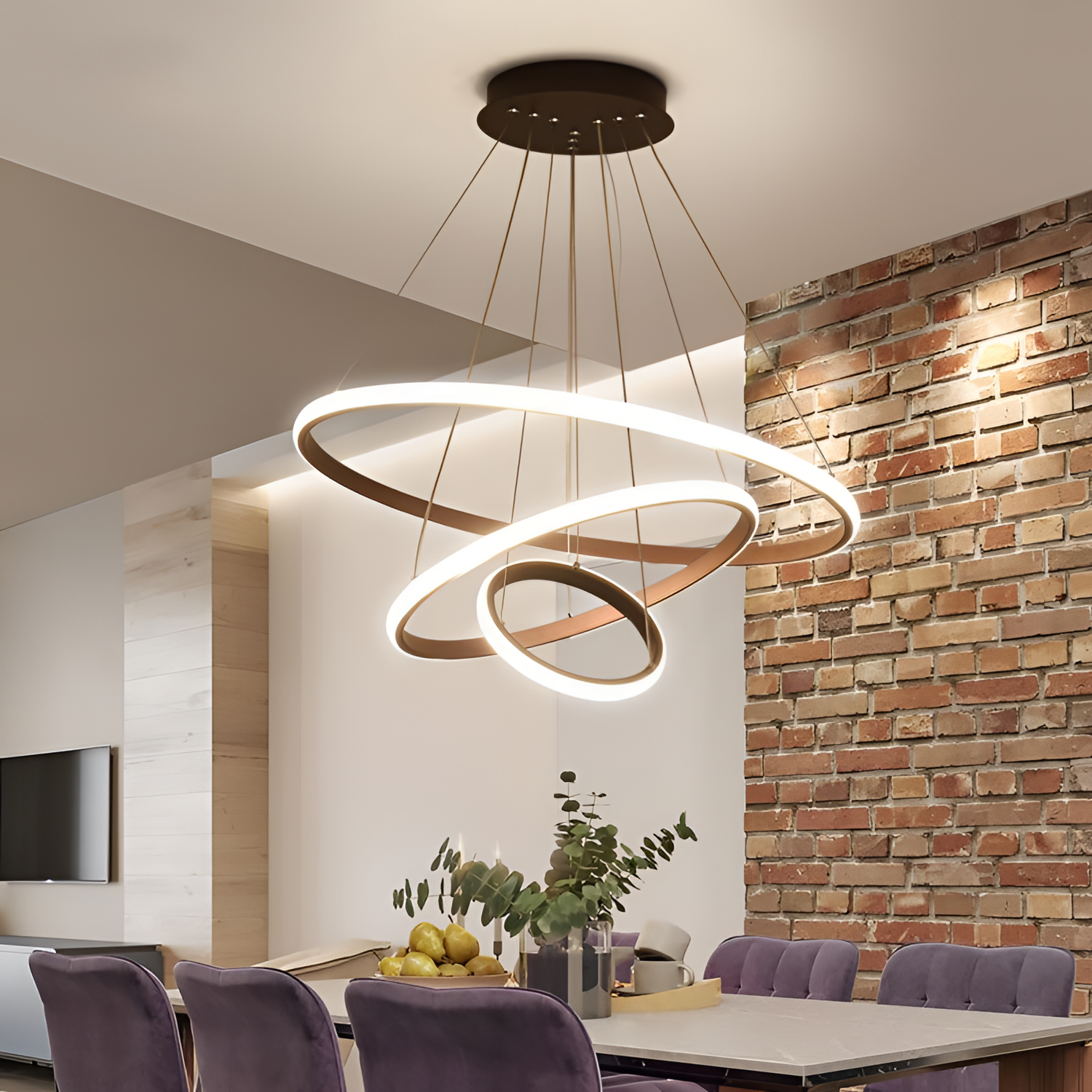 Circles Modern LED Chandelier | Lighting | NordicAbode.com