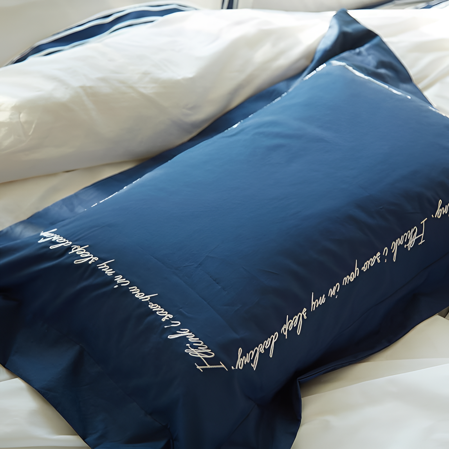 Letter Embroidered Cotton Pillow Cover | Pillow Covers | NordicAbode.com