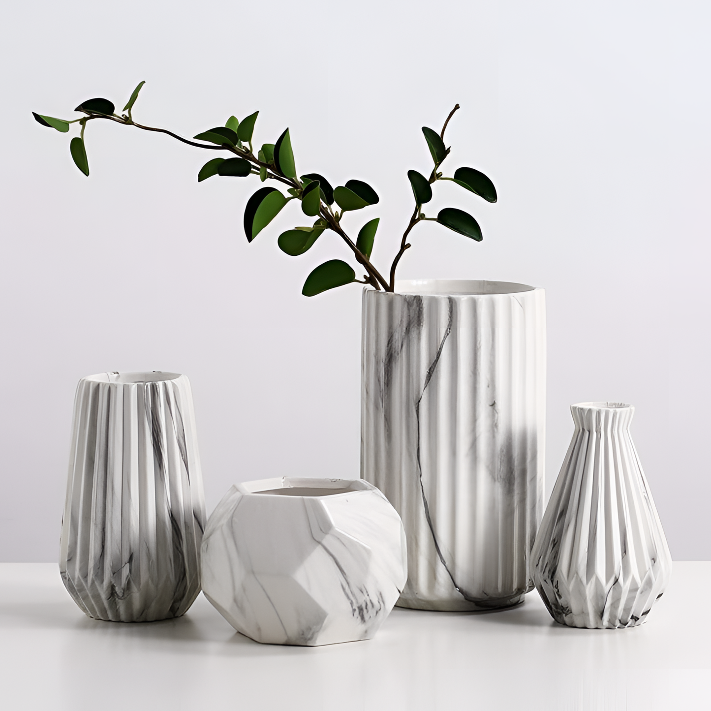 Archaic Stylish Marble Vase Collection | Vases | NordicAbode.com