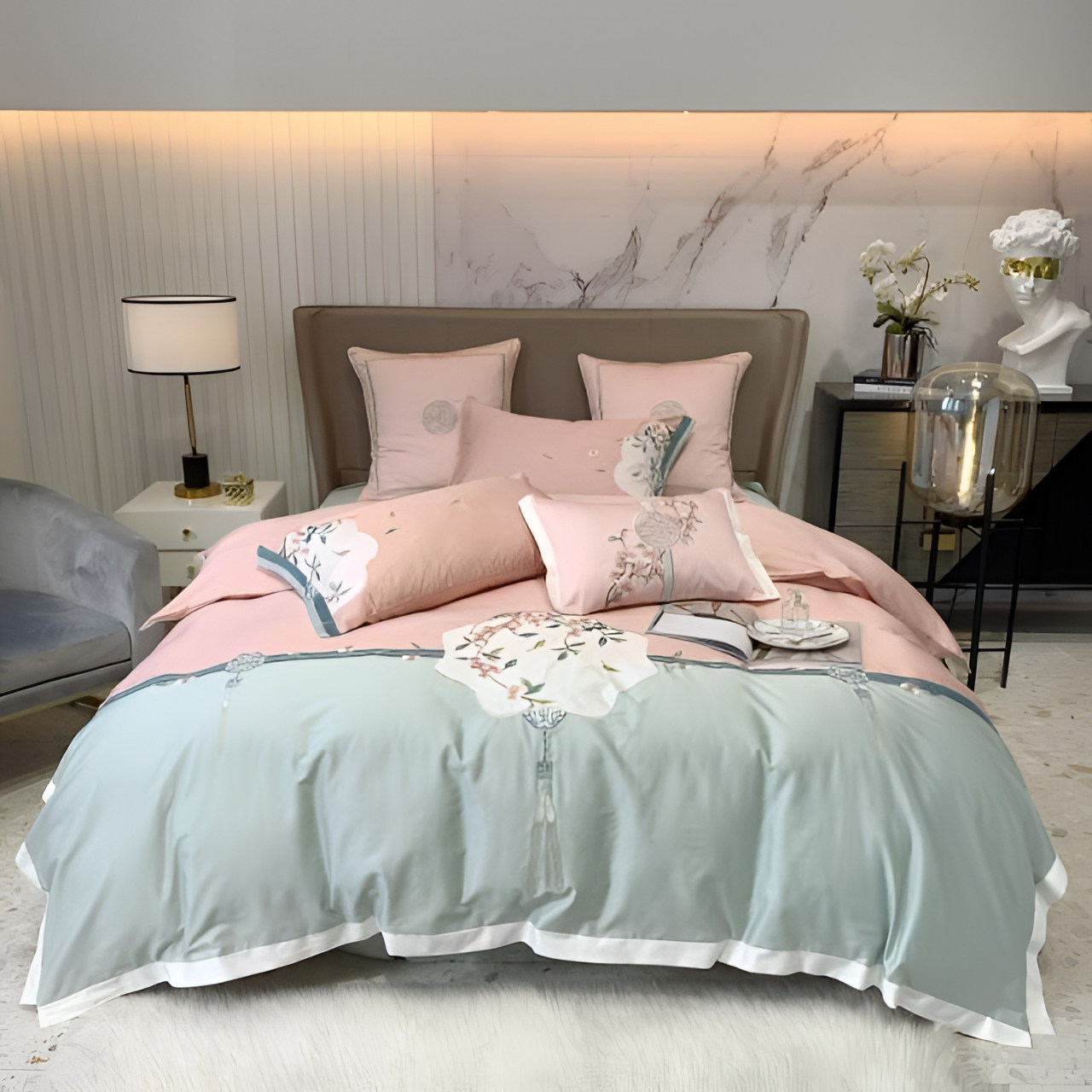 Luxury Embroidered Duvet Set | Bedding | NordicAbode.com