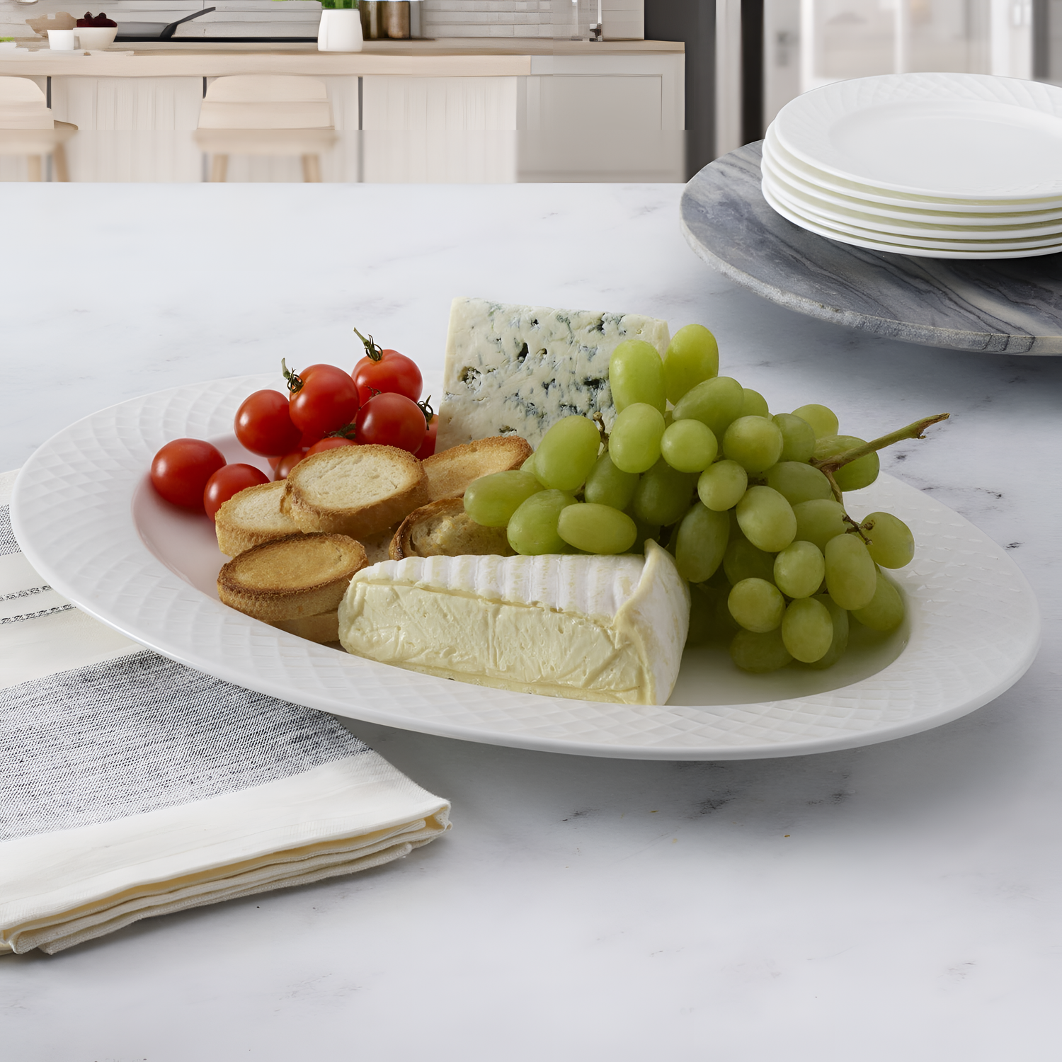 Mikasa Trellis Bone China Platter | Dining | NordicAbode.com