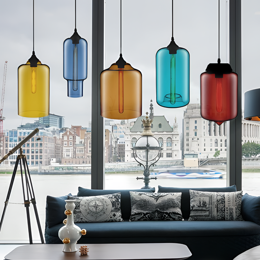 Transparent Colorful Pendant Light - Non-Dimmable | Lighting | NordicAbode.com