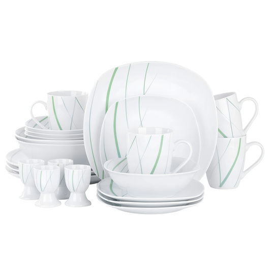 Aviva 22-Piece Porcelain Dinner Set | Dinnerware | NordicAbode.com