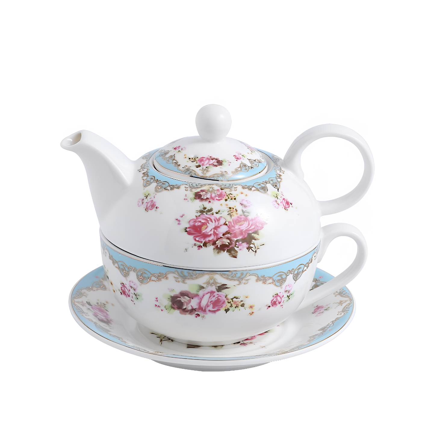 4-Piece Flower Tea-for-One Set by | Tea Sets | NordicAbode.com