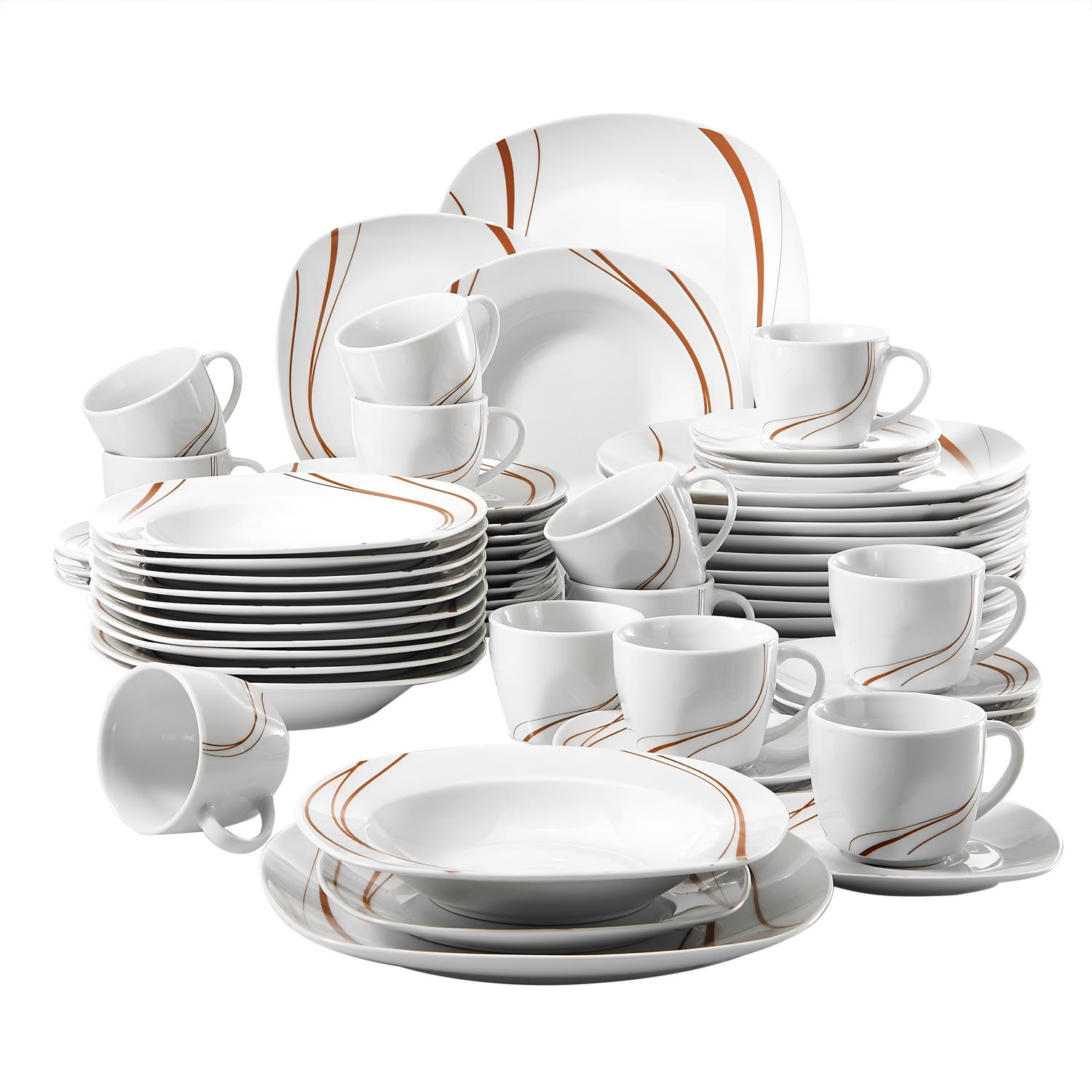 Bonnie 60-Piece Porcelain Dinnerware Set - BONNIE | Dinnerware | NordicAbode.com