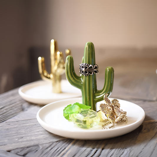 Adorable Ceramic Cactus Jewelry Organizer | Organizers | NordicAbode.com