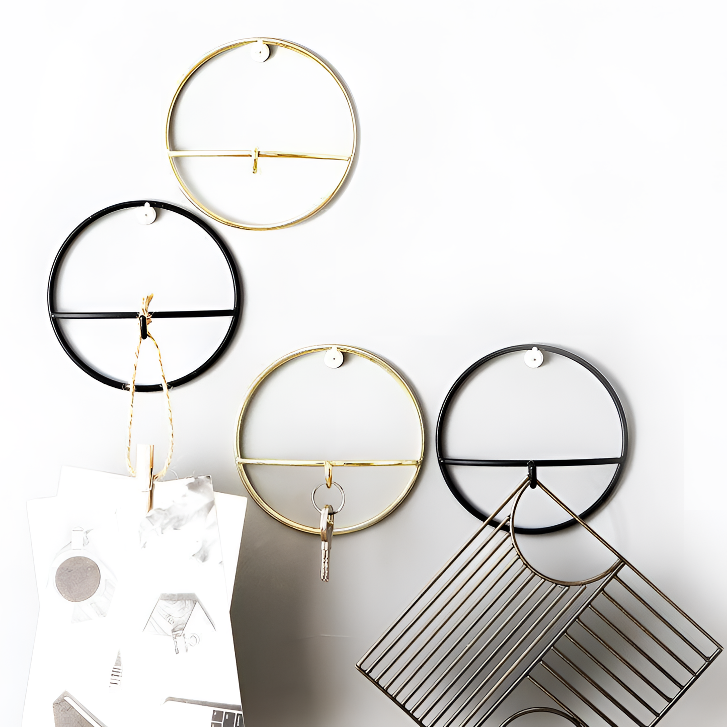 Iron Circular Hanging Organizers - Iron | Organizers | NordicAbode.com