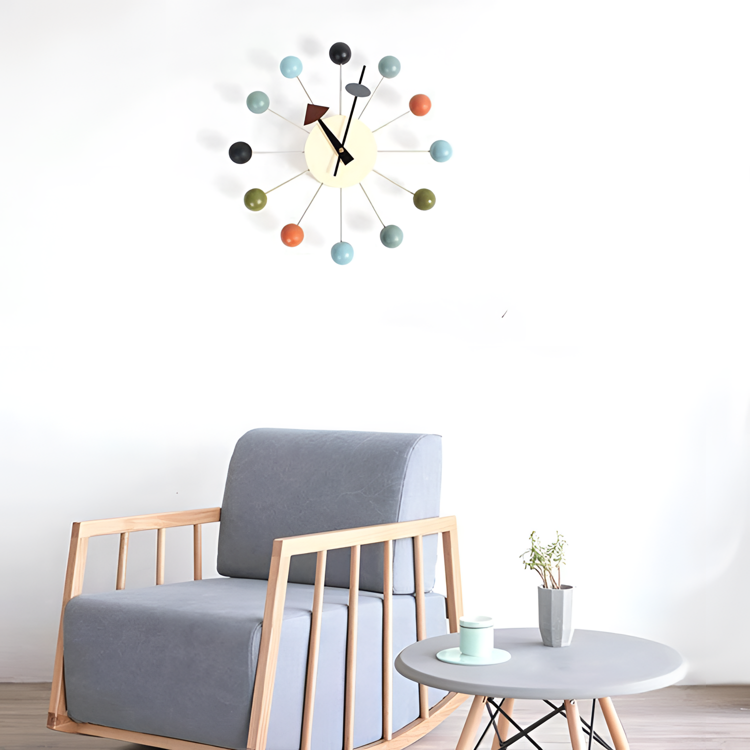 Neruda Nordic Wooden Spoke Clock | Clocks | NordicAbode.com