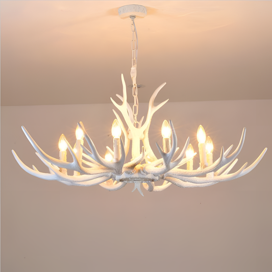 Antler Resin White Chandelier Light | Lighting | NordicAbode.com