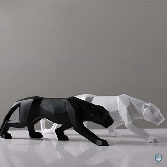 Geometric Panther Figure | Sculptures | NordicAbode.com