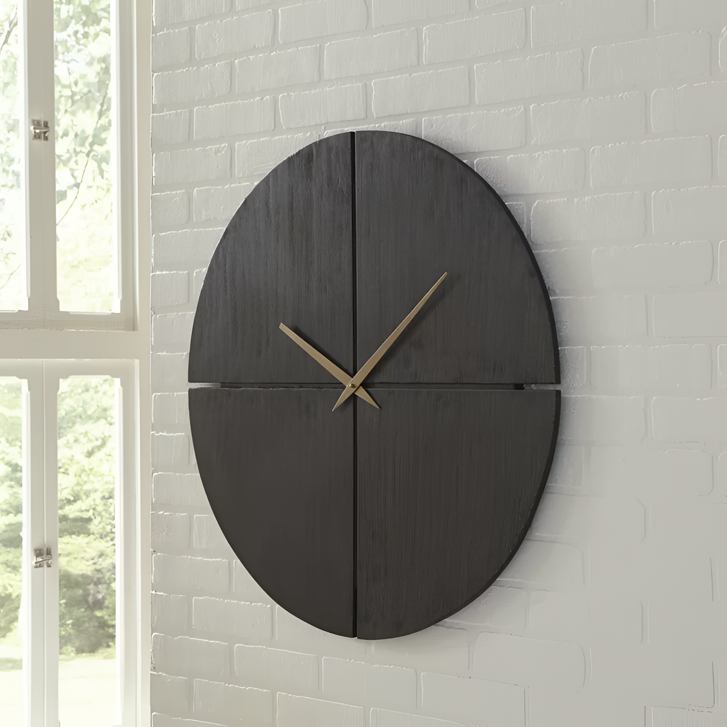 Caldas Contemporary Black Wall Clock | Wall Clocks | NordicAbode.com