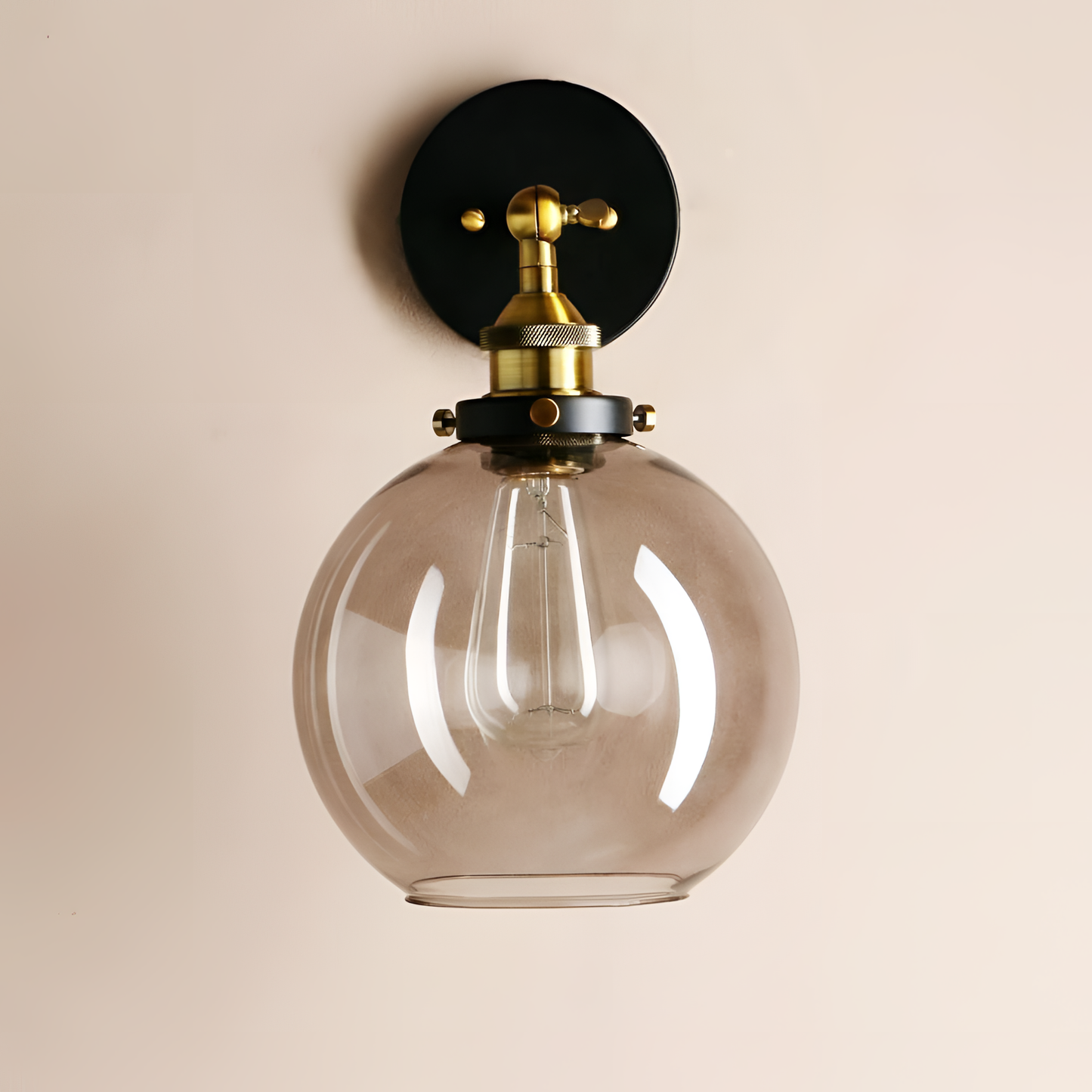 Antique Stylish Amber Glass Wall Light | Lighting | NordicAbode.com