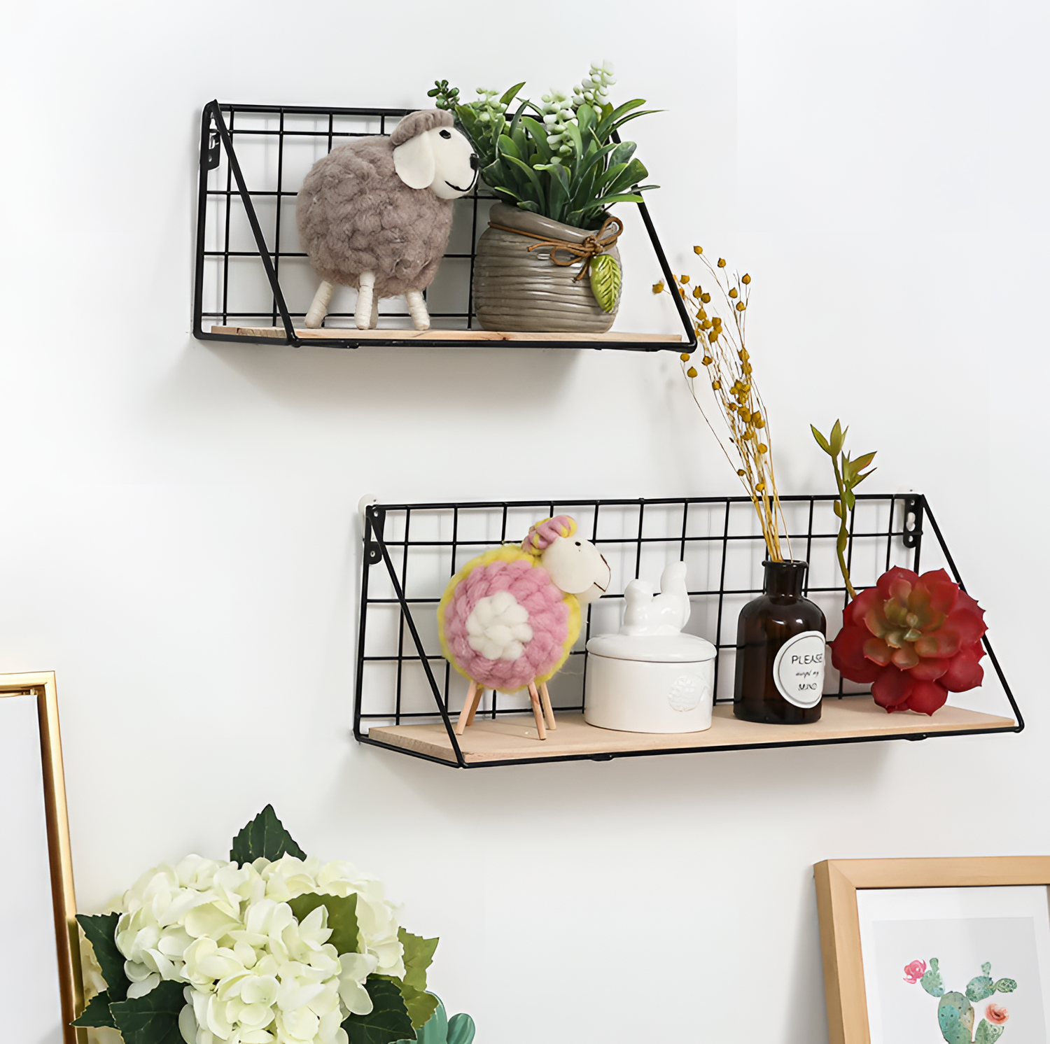 Murus Lattice Iron Shelf - Decorative Storage | Shelving | NordicAbode.com