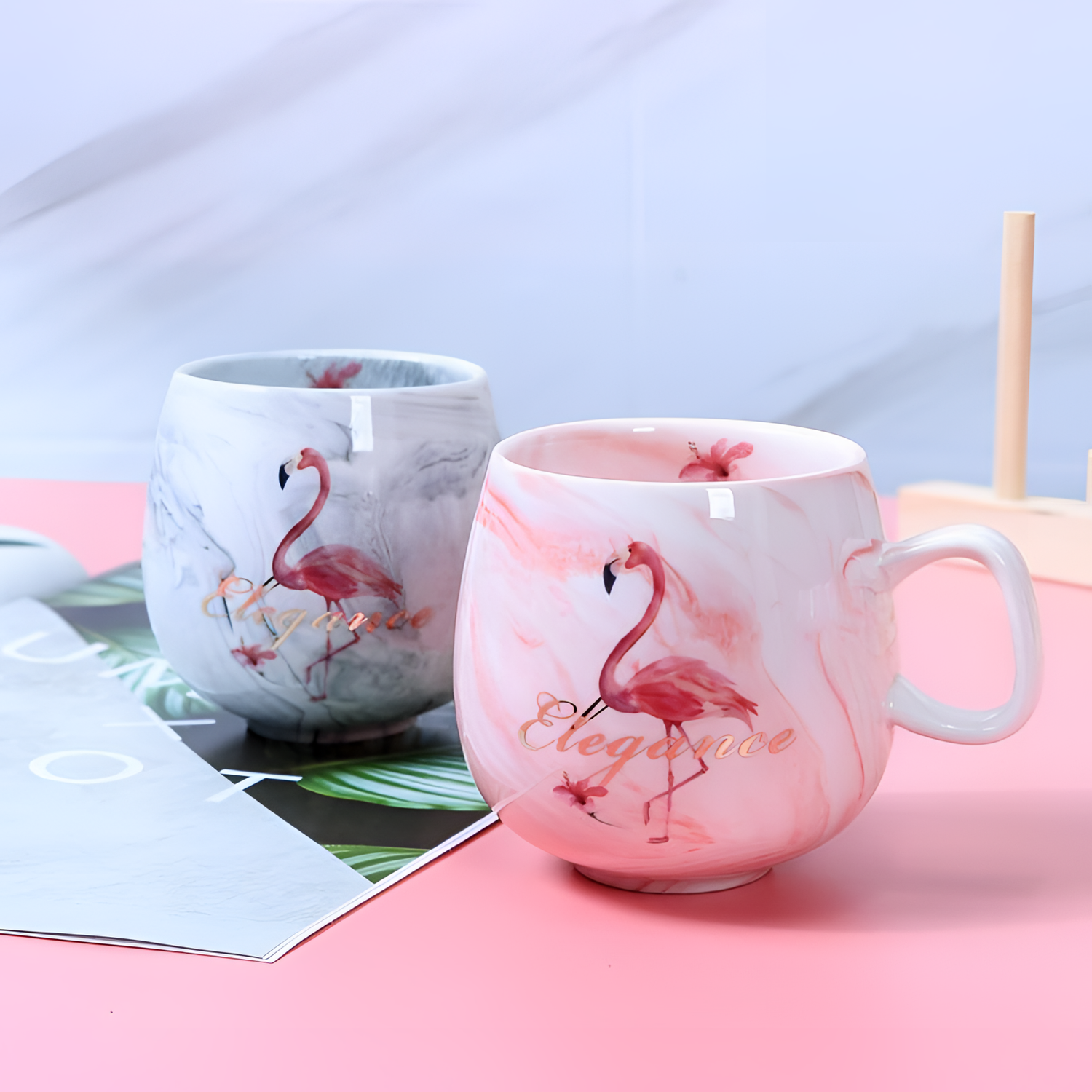 Flamingo Elegant Flamingo Ceramic Mug | Mugs | NordicAbode.com