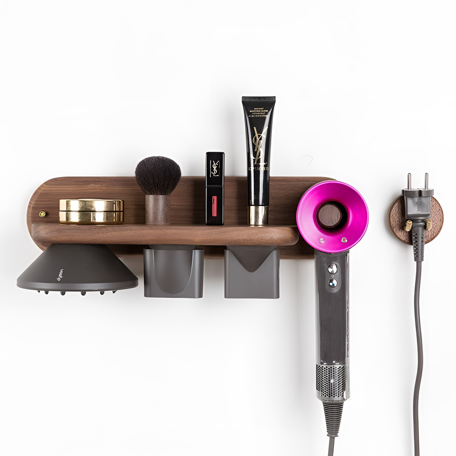 Wooden Hair Dryer Stand | Bathroom Accessories | NordicAbode.com