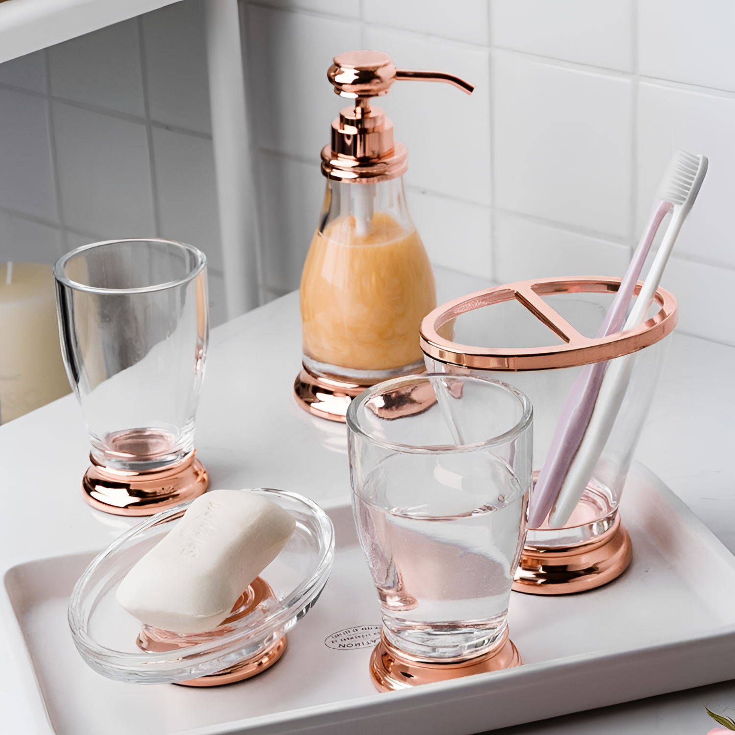 Clearblank Stylish Bathroom Accessories Set | Bathroom Accessories | NordicAbode.com