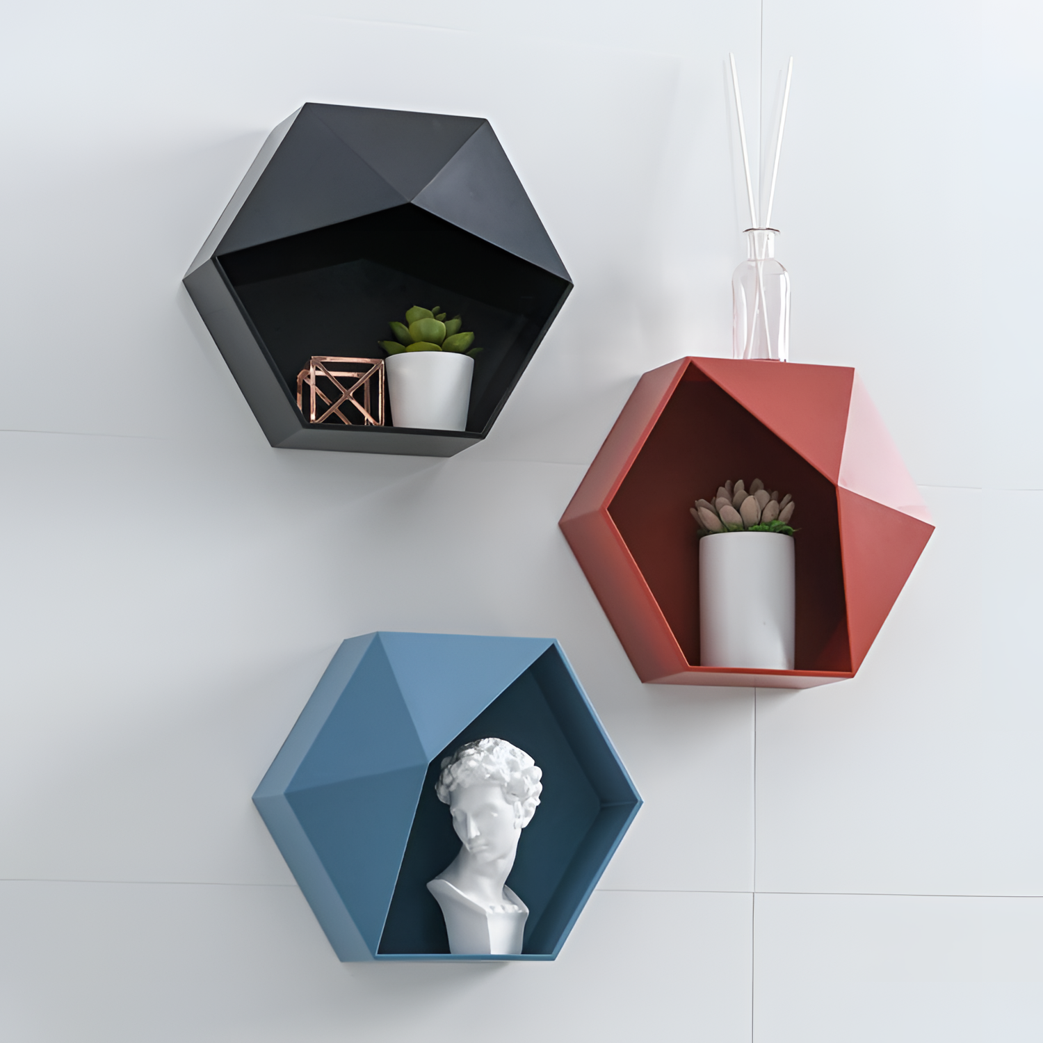 Nordic Hexagon Wall Storage Rack | Storage | NordicAbode.com