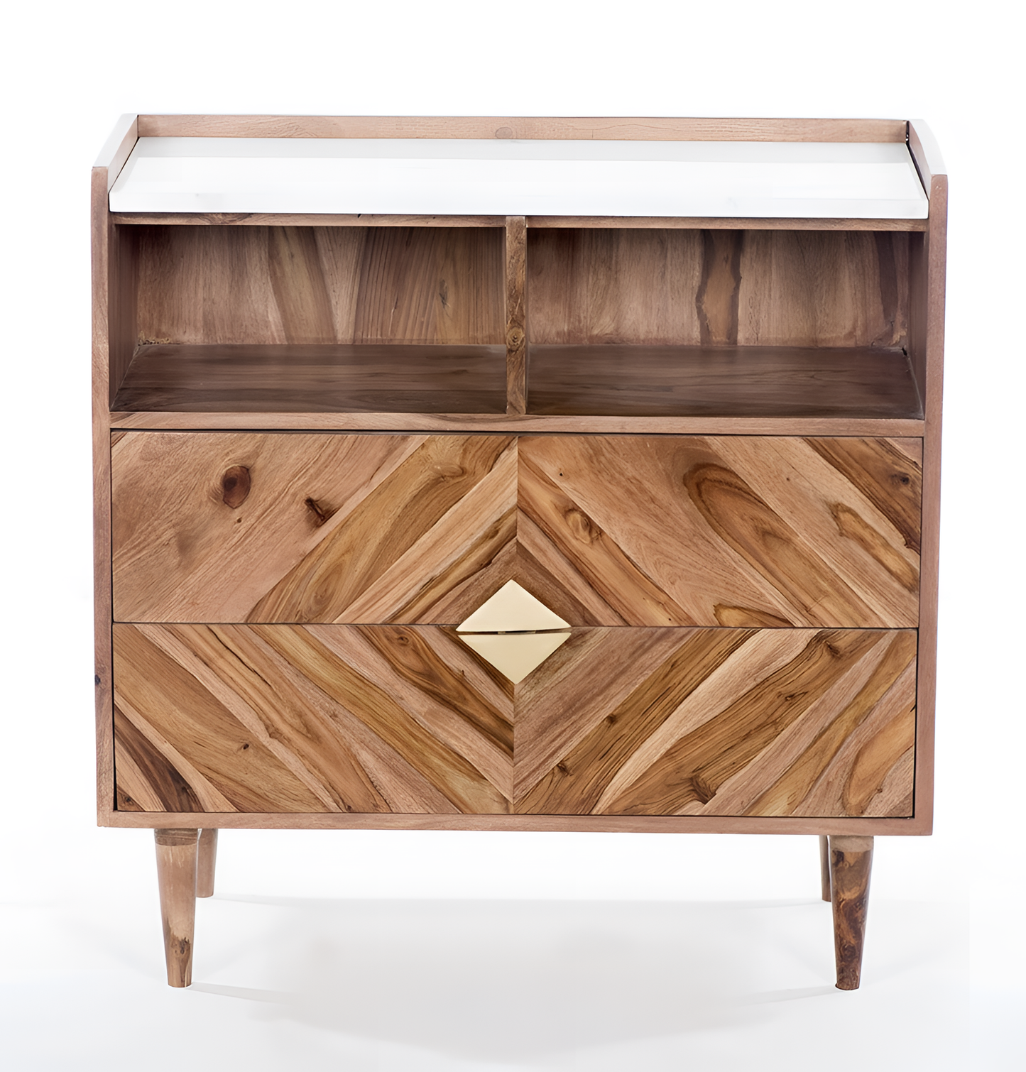 Abha Handcrafted Wood Marble Sideboard | Furniture | NordicAbode.com