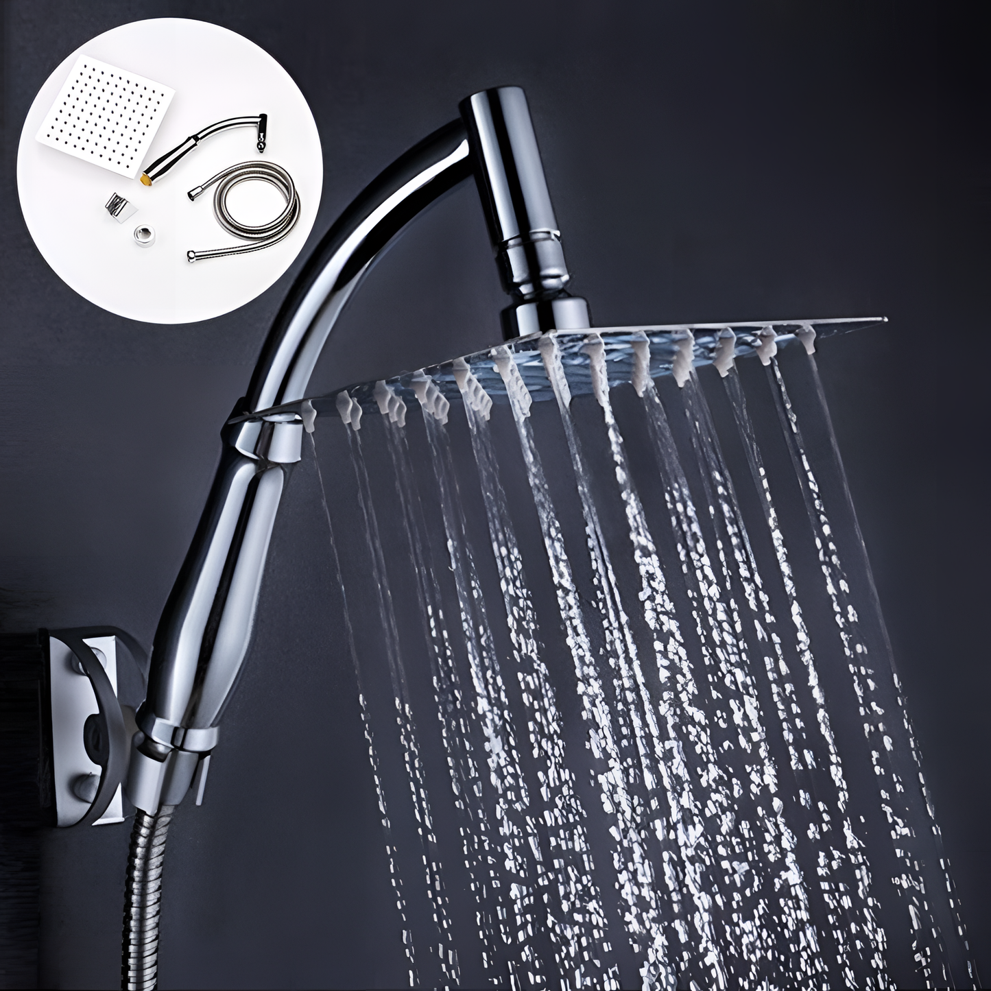 Kris Square Rainfall Shower Head | Bath | NordicAbode.com