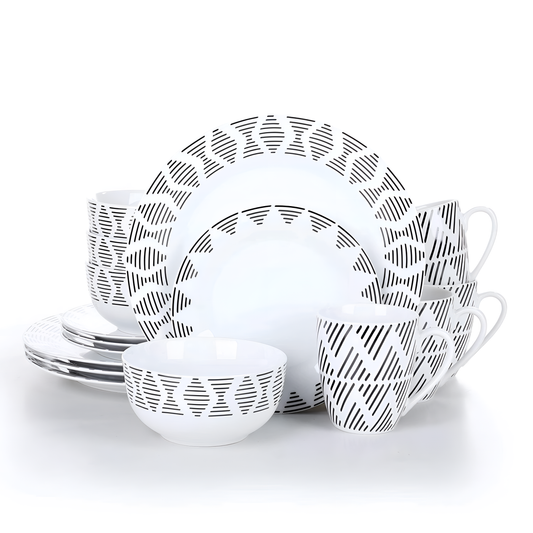 Humphrey 16-Piece Porcelain Dinnerware Set - Floral | Dinnerware | NordicAbode.com