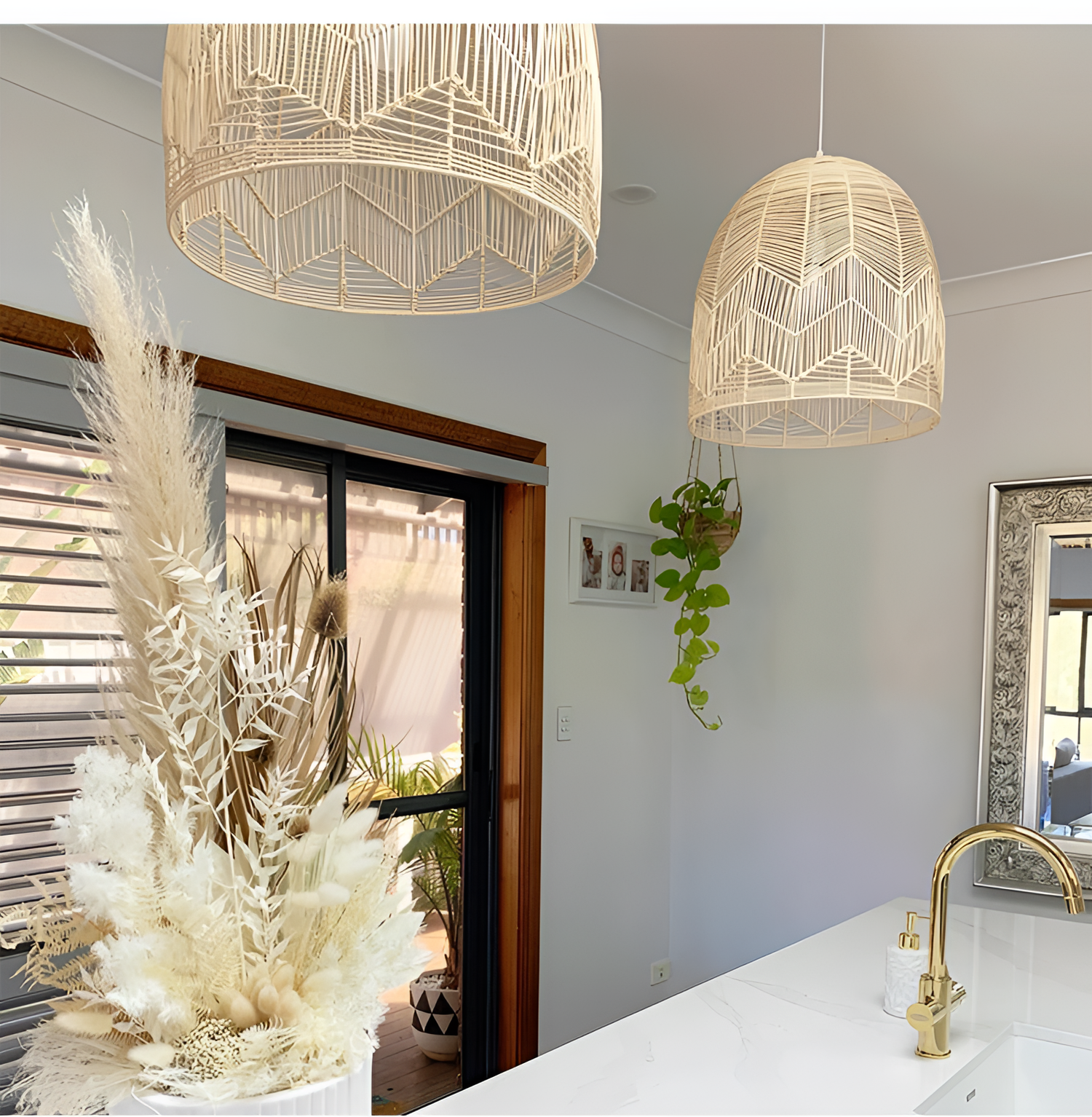 Structure Rattan Pendant Light Fixture | Lighting | NordicAbode.com