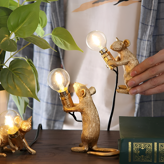 Golden Mice Light Decorative Desk Light | Lighting | NordicAbode.com