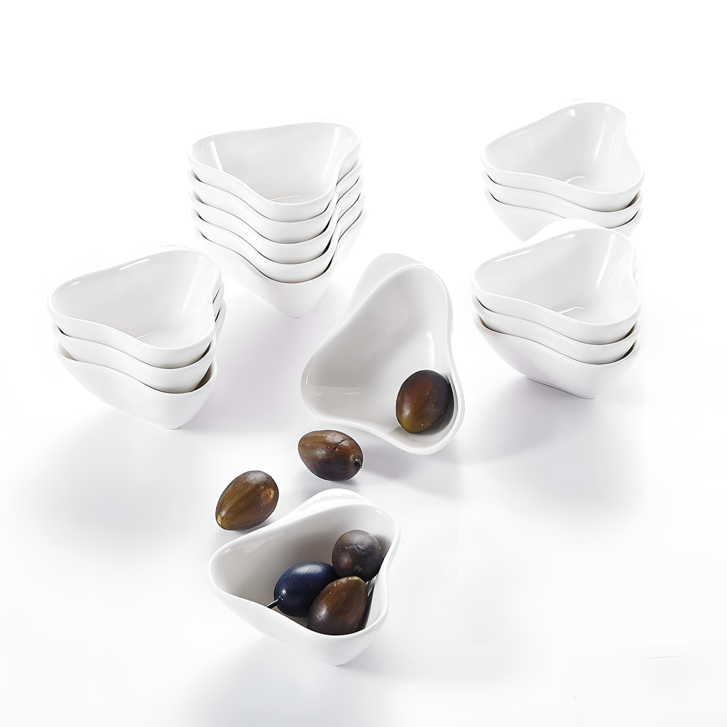 16-Piece White Porcelain Ramekins Souffle Cup | Tableware | NordicAbode.com