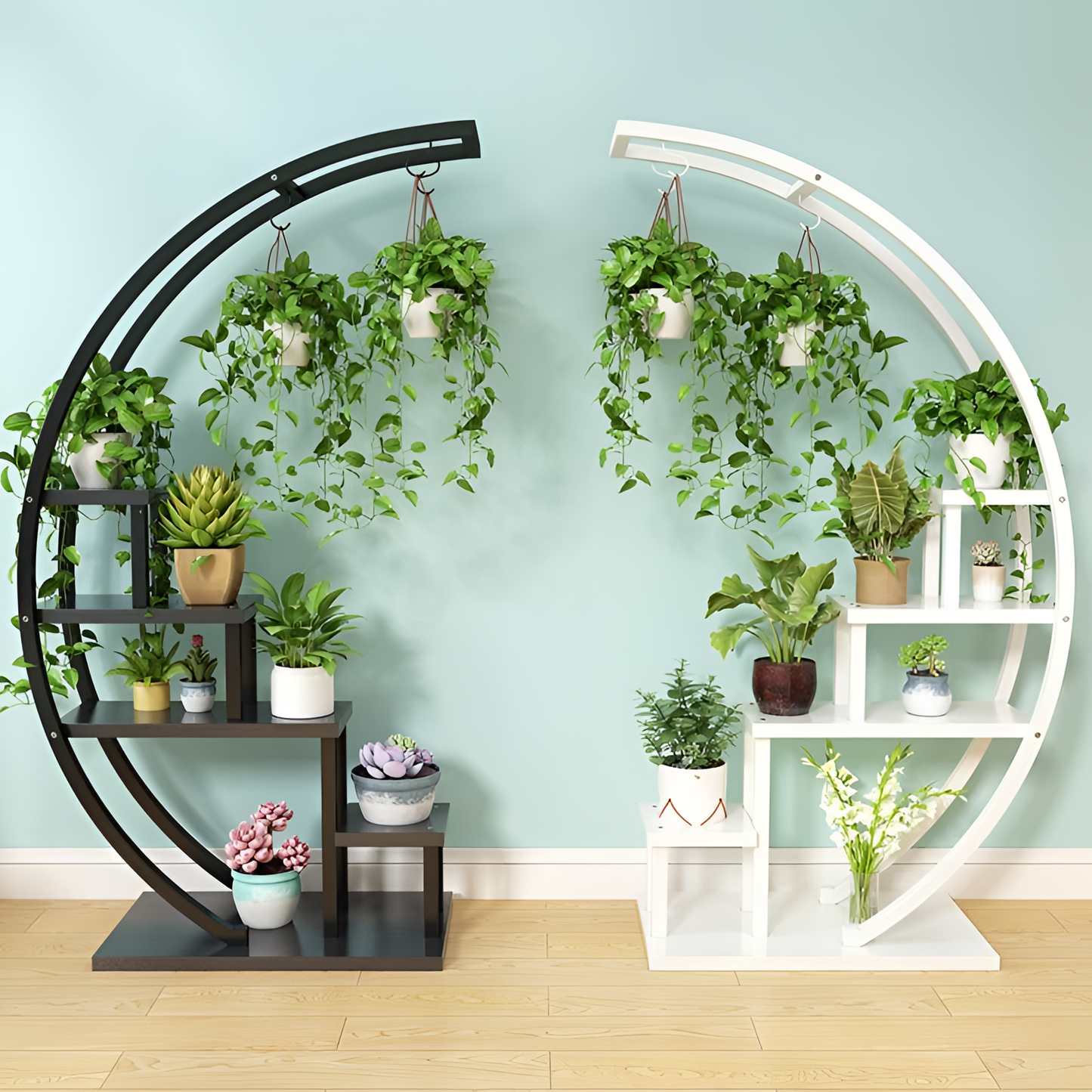 Elise Crescent Plant Stand - Multi-Level Display | Plant Stands | NordicAbode.com