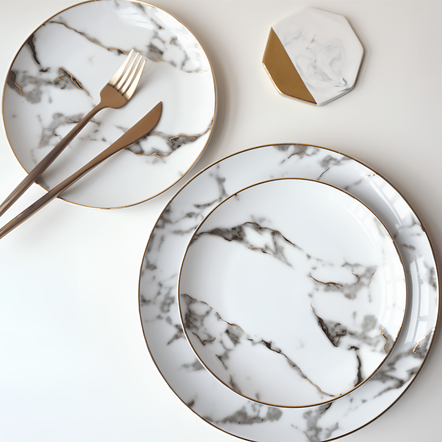 Marble Elegant Marble Plate | Tableware | NordicAbode.com