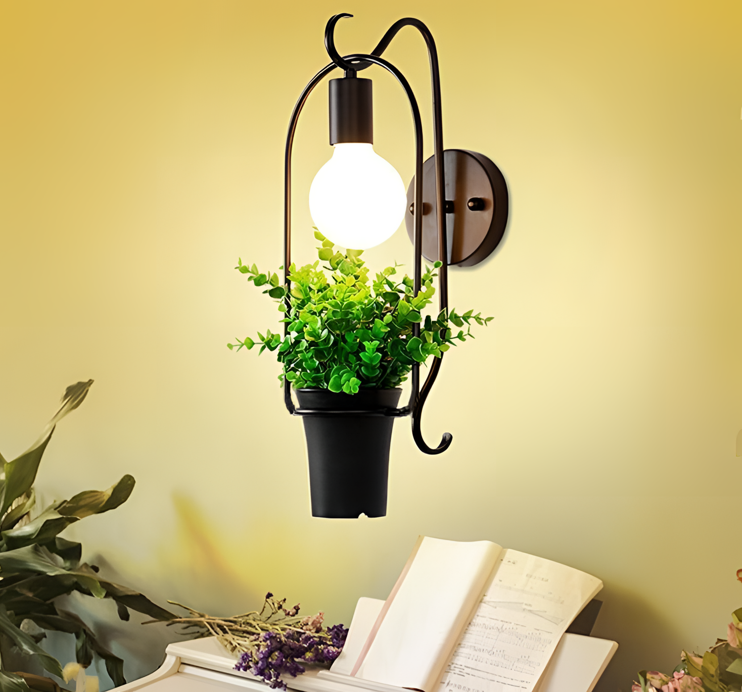 Brielle Modern Planter Wall Lamp | Lighting | NordicAbode.com